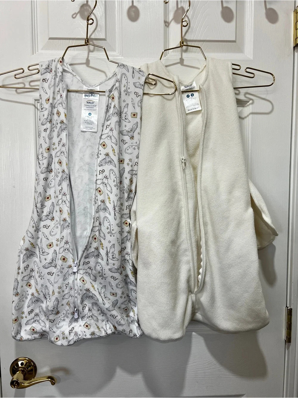 Lot of 2 Halo Sleep Sack Swaddle Size 3-6 Months Baby Fleece & Cotton